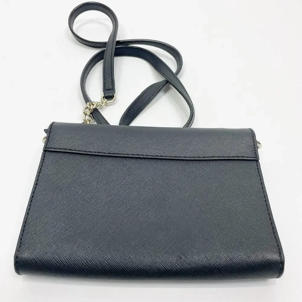 Kate Spade Cameron Street Shreya Crossbody Purse Black Saffiano Leather